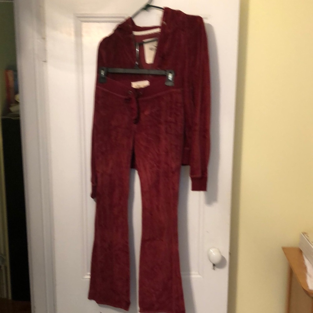 2 piece velour jogging suit